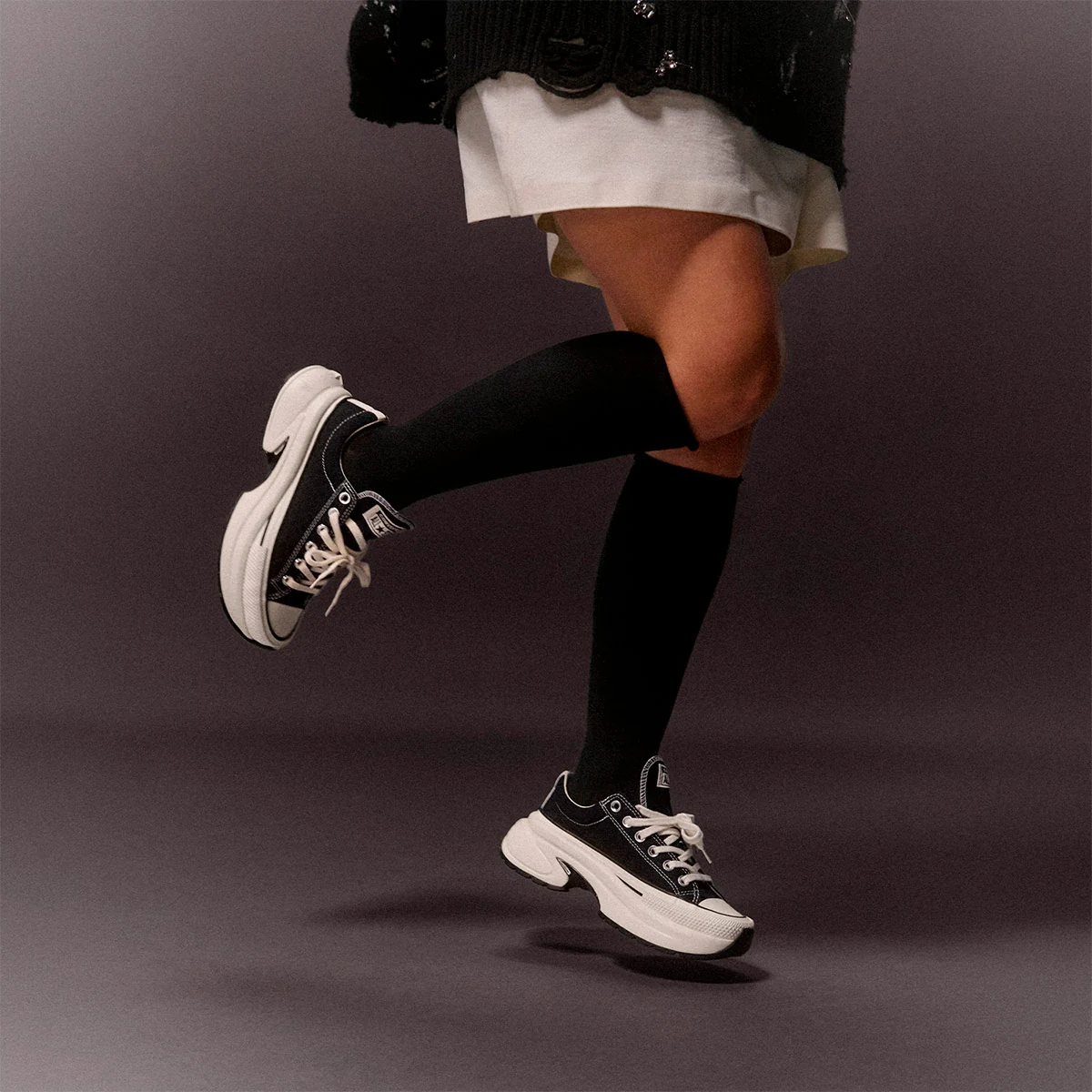 ZAPATILLAS MUJER CONVERSE URBANAS NEGRO RUN STAR CRUSH - 2