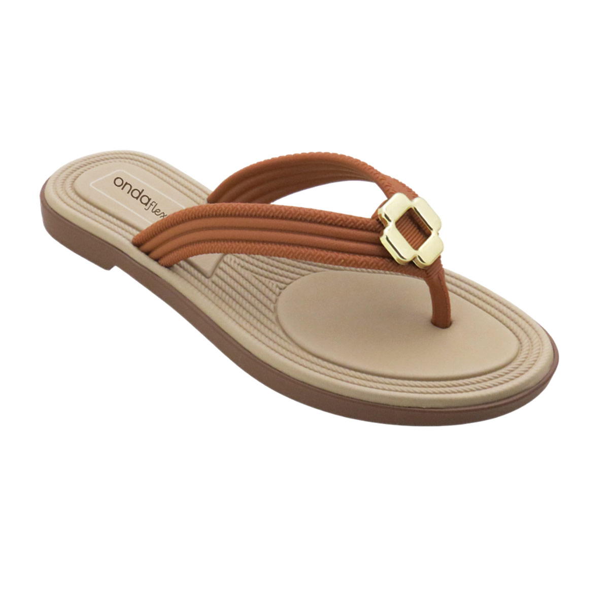 SANDALIAS MUJER ONDAFLEX MARRÓN - 1