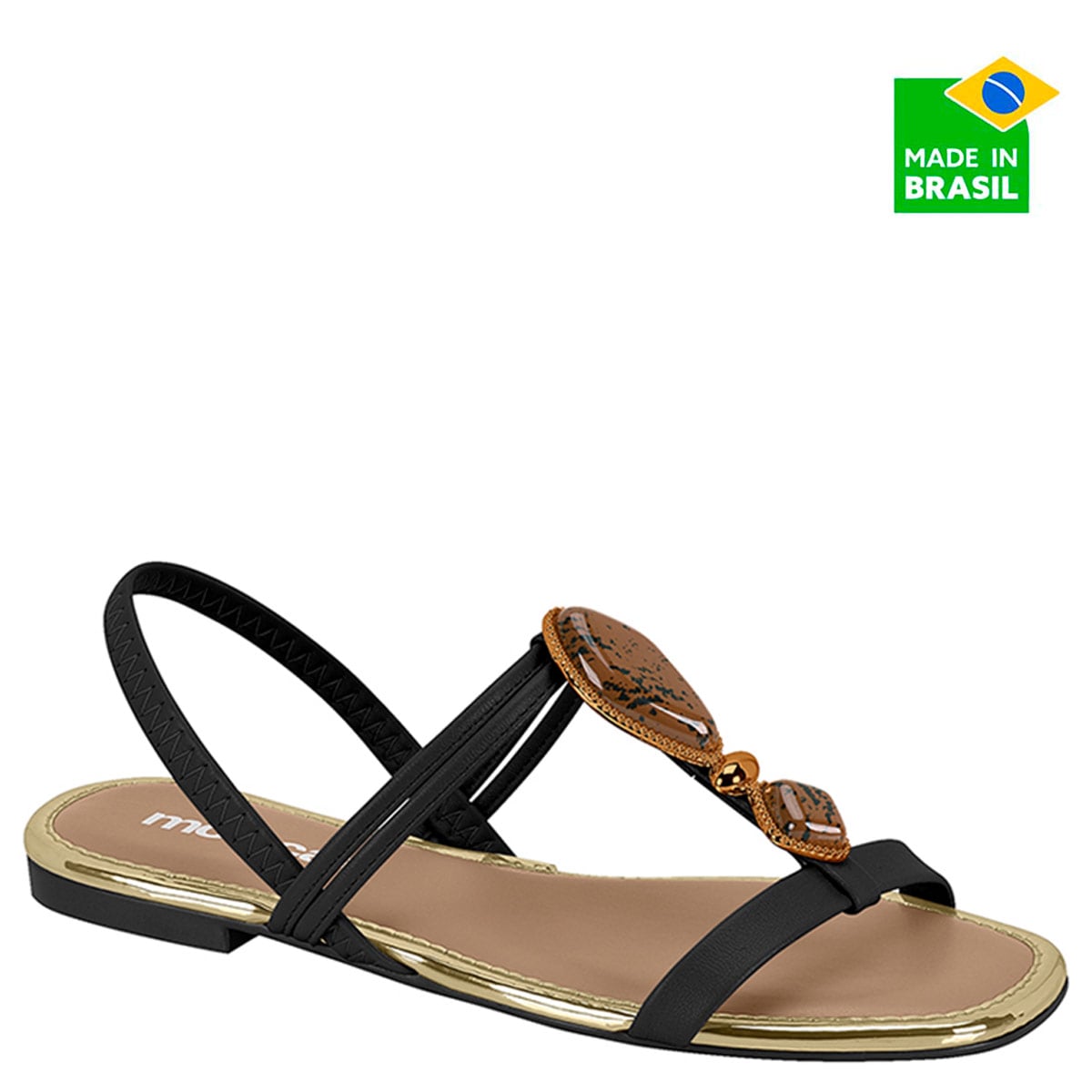 SANDALIAS MUJER MOLECA NEGRO - 1