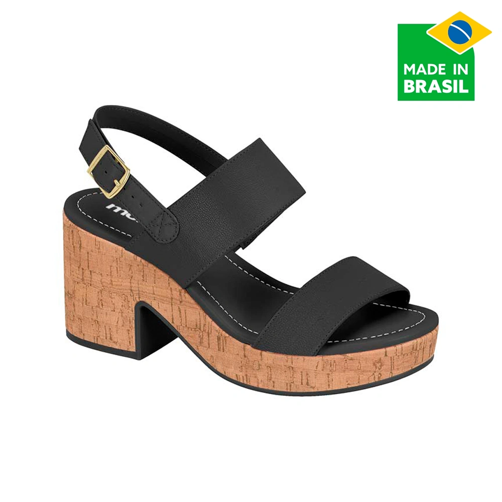 SANDALIAS MUJER MOLECA NEGRO - 1