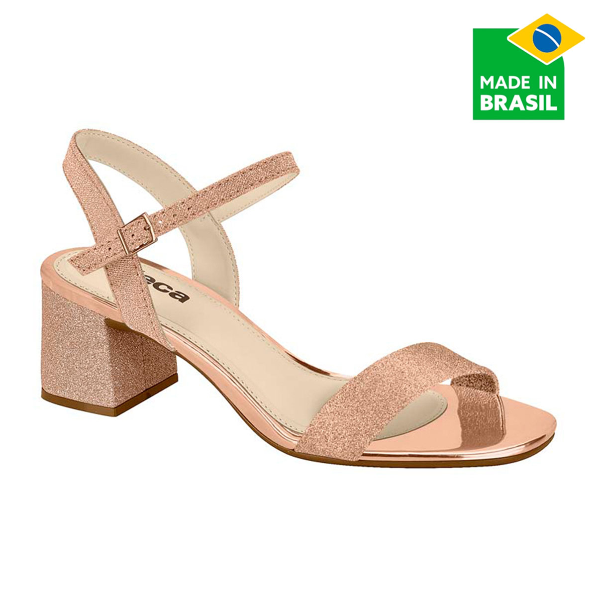 SANDALIAS MUJER MOLECA ORO ROSA - 1