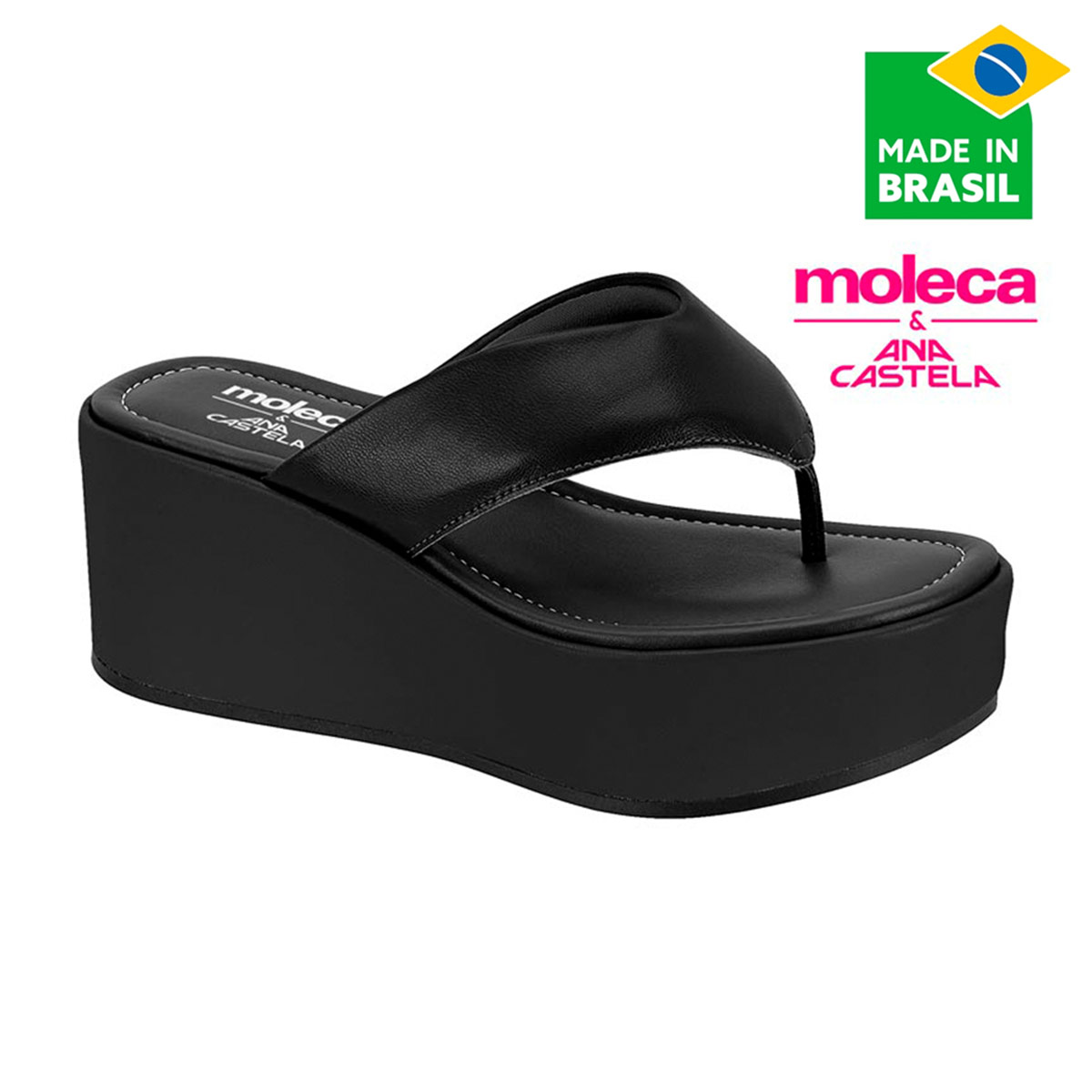 SANDALIAS MUJER MOLECA NEGRO - 1