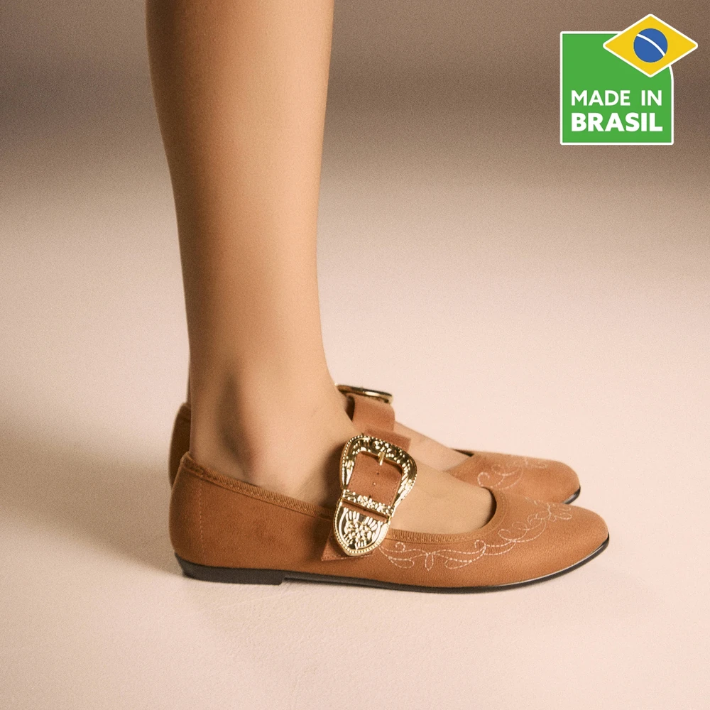 BALLERINAS MUJER MOLECA CAMEL - 4