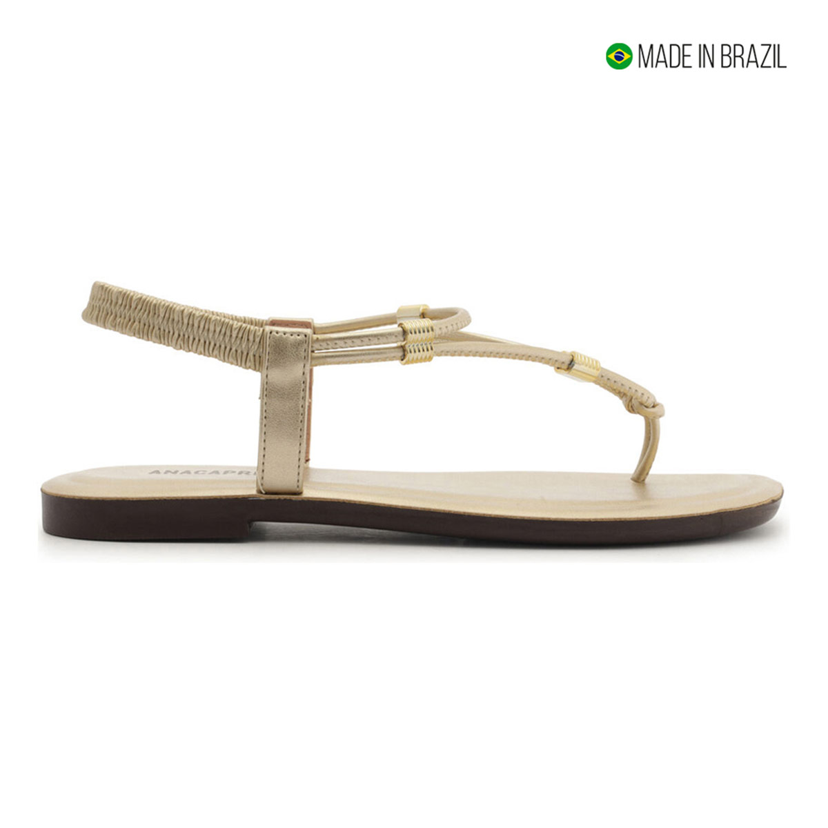 SANDALIAS MUJER ANACAPRI DORADO - 1