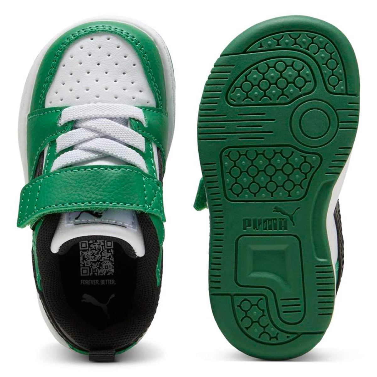 ZAPATILLAS NIÑO PUMA URBANAS VERDE PUMA REBOUND V6 LO AC+ INF - 4