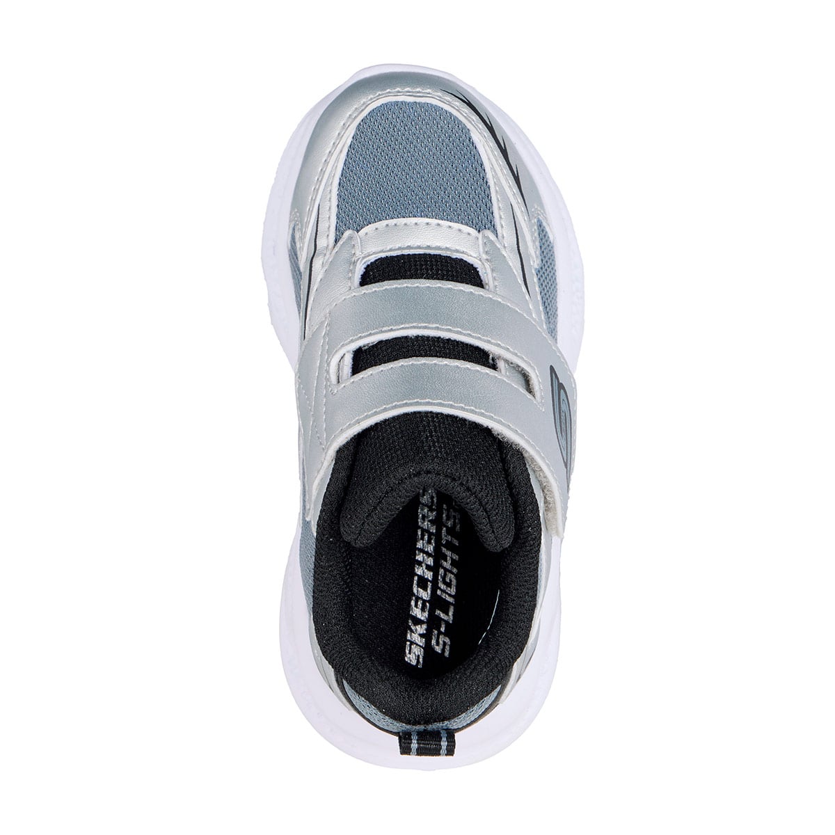 ZAPATILLAS NIÑO SKECHERS CASUALES PLATEADO METEOR-LIGHTS - 4