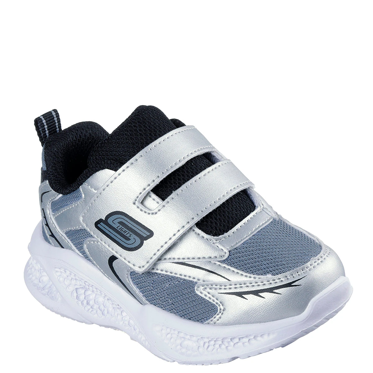 ZAPATILLAS NIÑO SKECHERS CASUALES PLATEADO METEOR-LIGHTS - 2