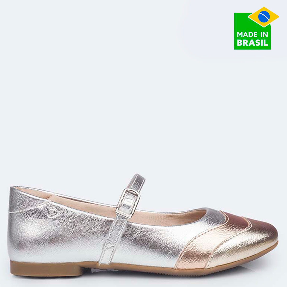 ZAPATOS VESTIR NIÑA PAMPILI PLATEADO - 1