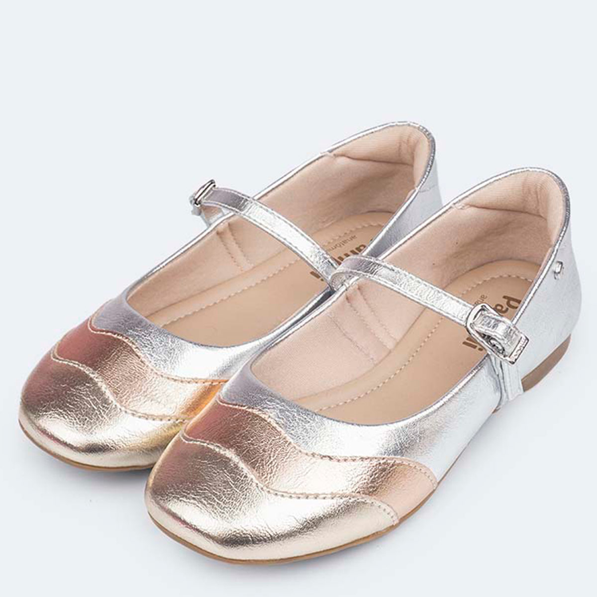 ZAPATOS VESTIR NIÑA PAMPILI PLATEADO - 2