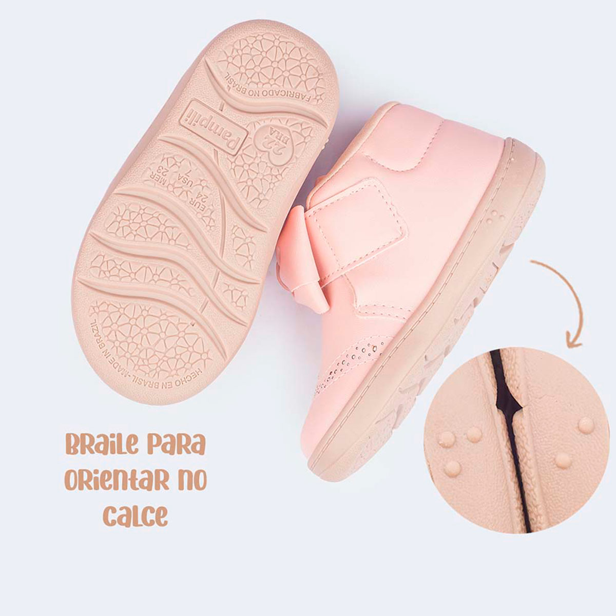BOTINES NIÑA PAMPILI ROSADO - 4