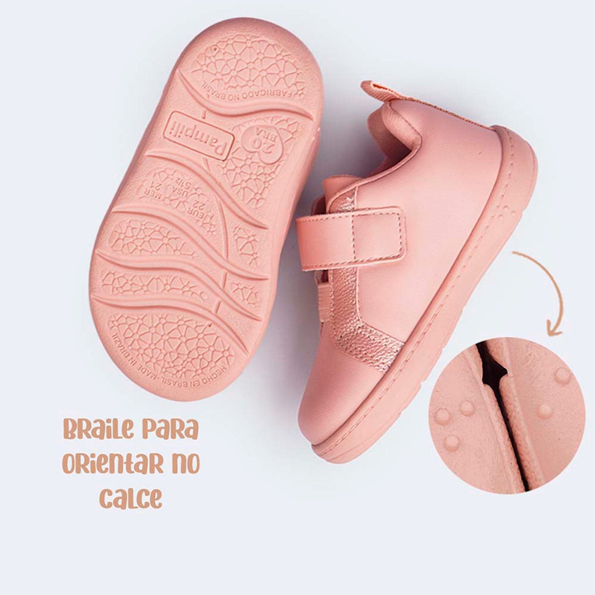 ZAPATILLAS NIÑA PAMPILI CASUALES ROSADO - 4