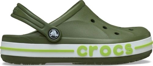 ZUECOS NIÑO BAYABAND CLOG K ARMY GREEN/LIME PUNC - 1