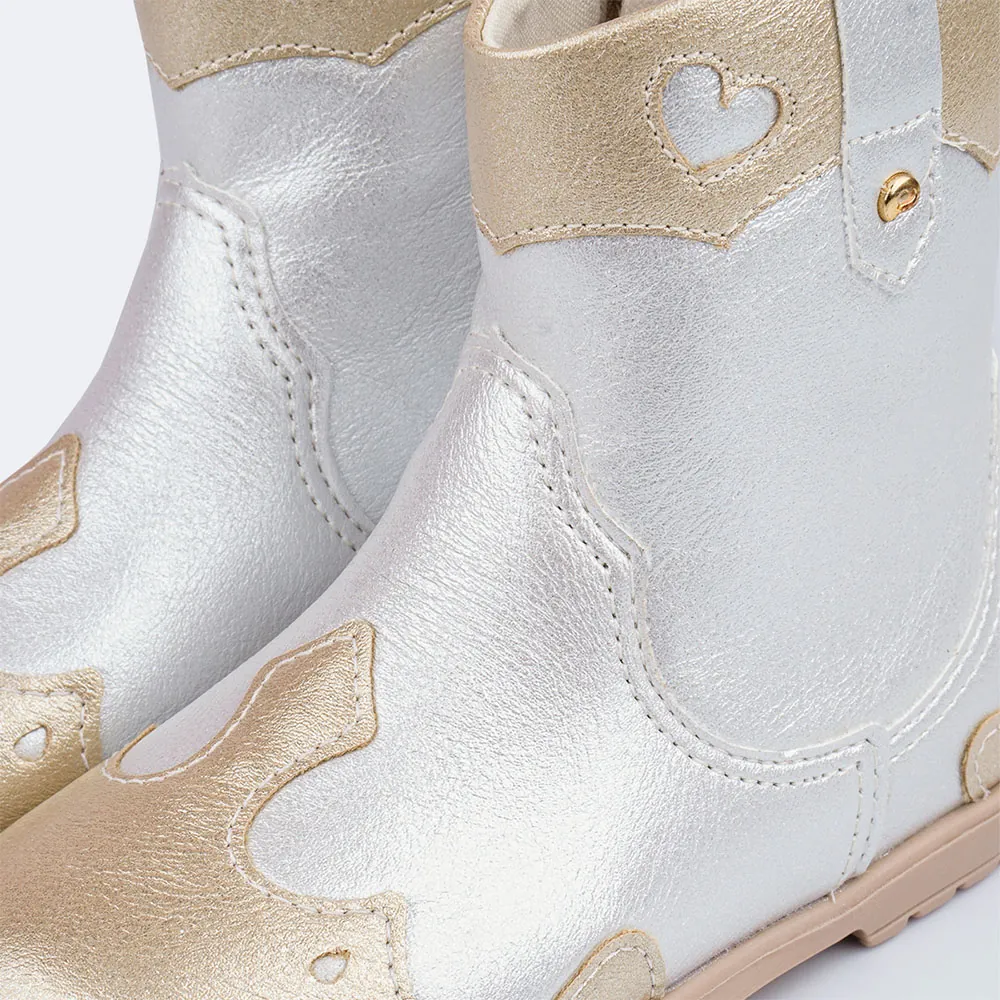 BOTINES MUJER PAMPILI PLATA - 5