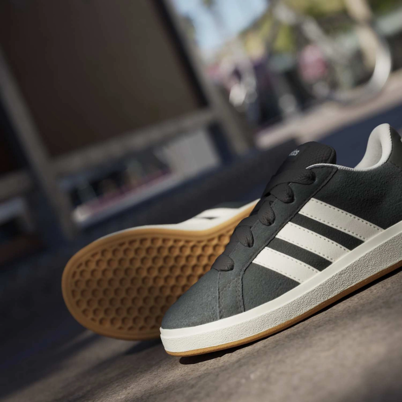 ZAPATILLAS NIÑO ADIDAS URBANAS NEGRO GRAND COURT 00S CUERO - 3