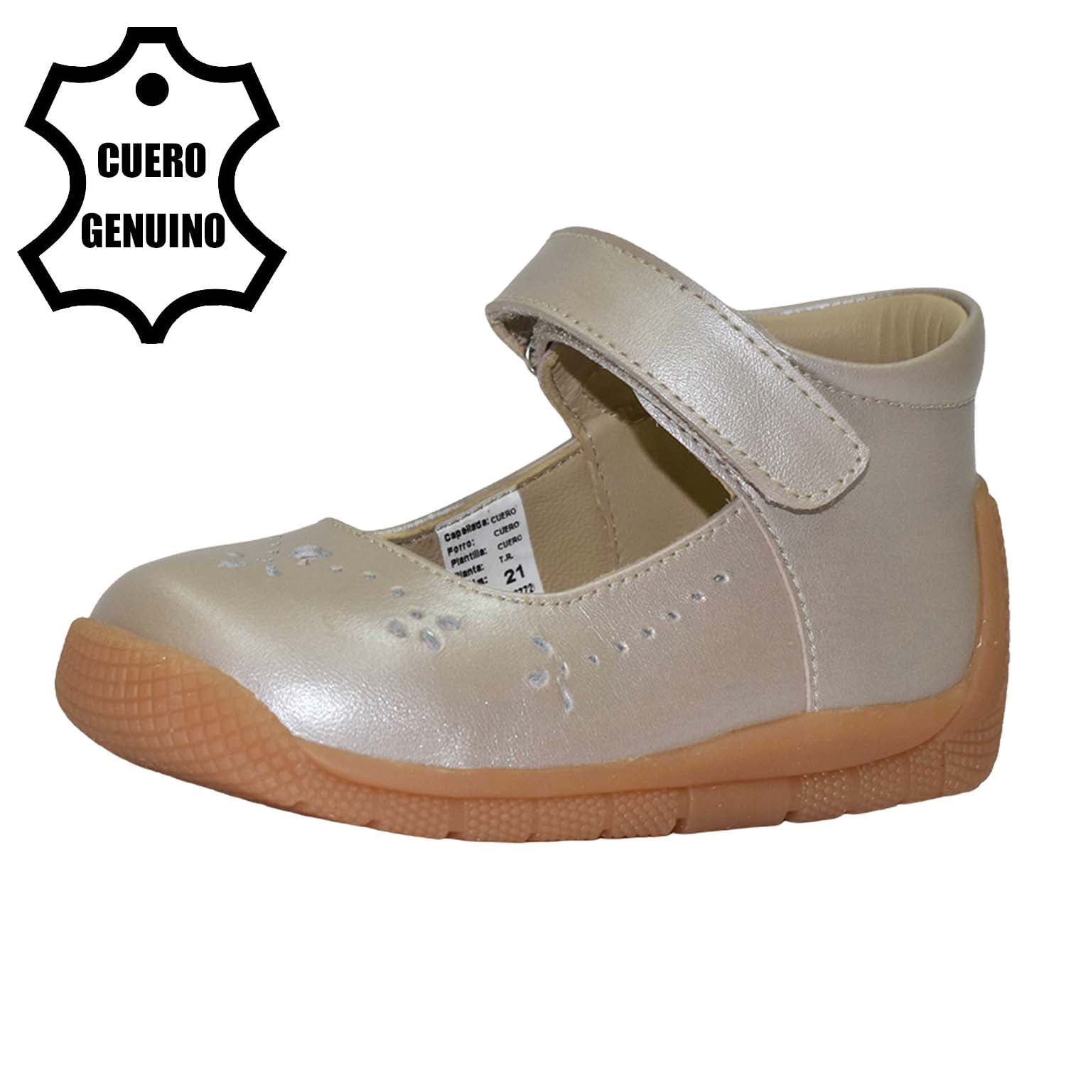 ZAPATOS DE VESTIR NIÑA BRUNO KIDS PLATA PRIMEROS PASOS NIÑA CUERO - 1