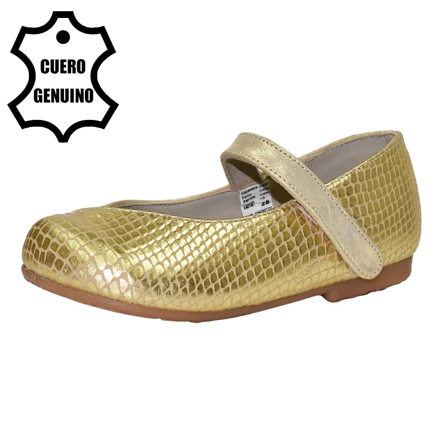 ZAPATOS DE VESTIR NIÑA BRUNO KIDS DORADO CAMINANTE NIÑA CUERO - 1