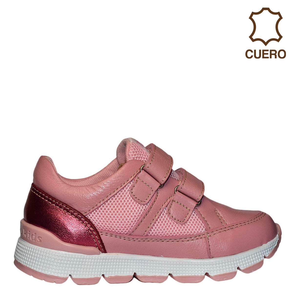 ZAPATILLAS NIÑA BRUNO KIDS ROSADO ROLLER CUERO - 1