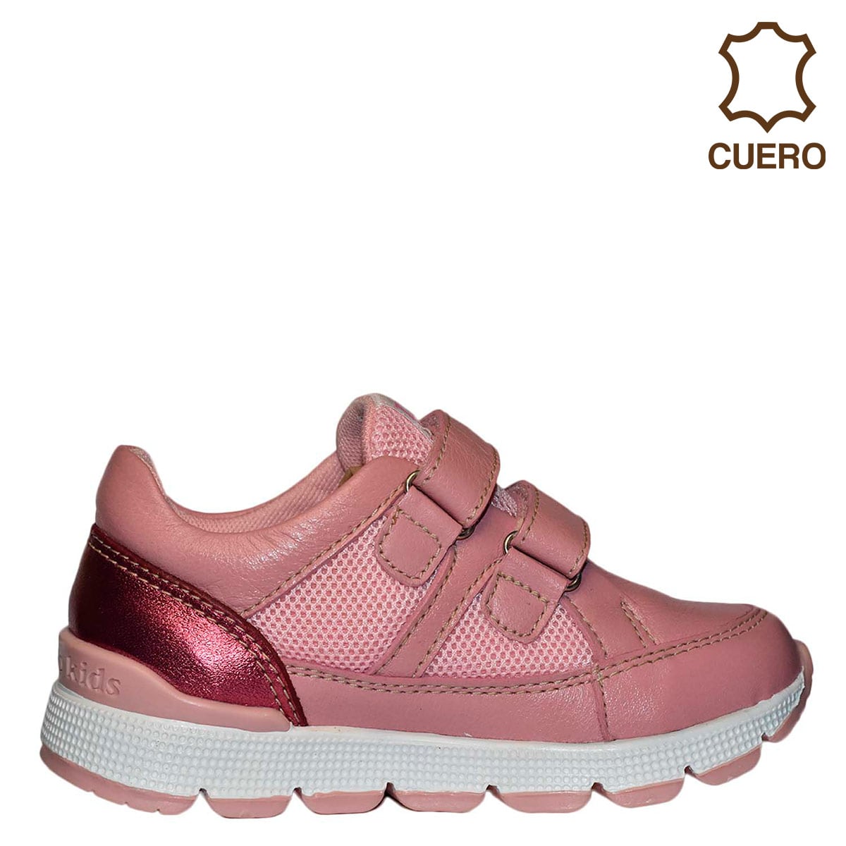 ZAPATILLAS NIÑA BRUNO KIDS ROSADO ROLLER CUERO - 1