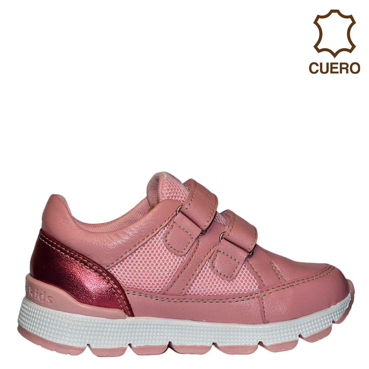 ZAPATILLAS NIÑA BRUNO KIDS ROSADO ROLLER CUERO - 1