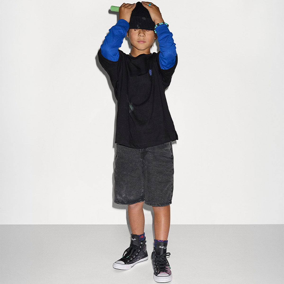 ZAPATILLAS NIÑO CONVERSE URBANAS NEGRO CHUCK TAYLOR ALL STAR CHALK TAYLOR - 6