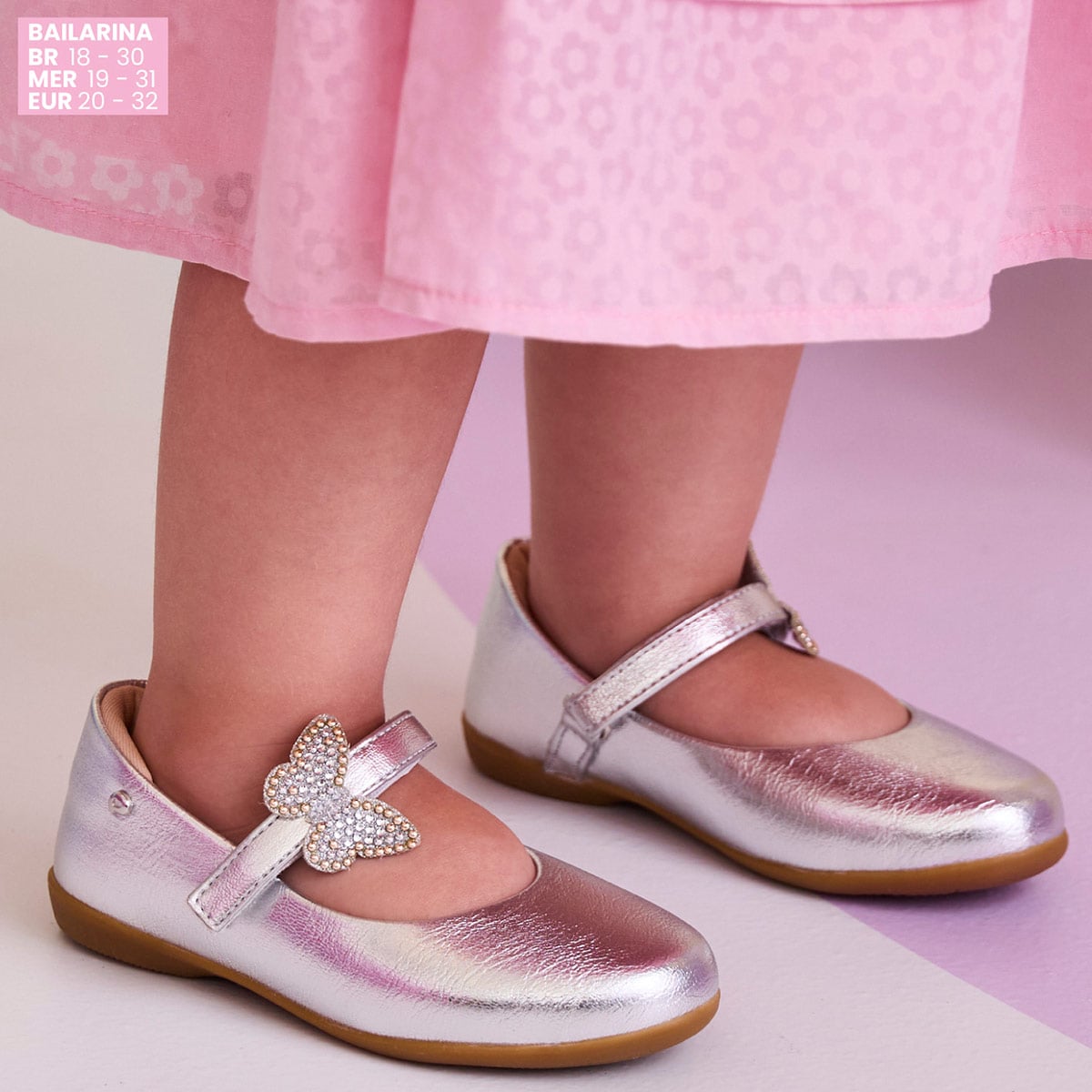 BALLERINAS NIÑA PAMPILI PLATEADA - 6