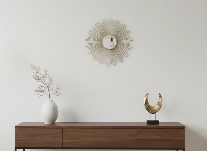 ESPEJO RIPLEY HOME INTI REDONDA METAL DORADO 70 X 70 CM - 1