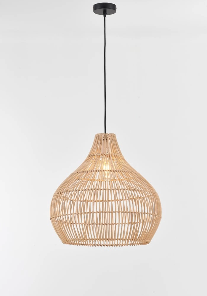 LÁMPARA DE TECHO RIPLEY HOME RATTAN MADERA NATURAL 150 CM - 2