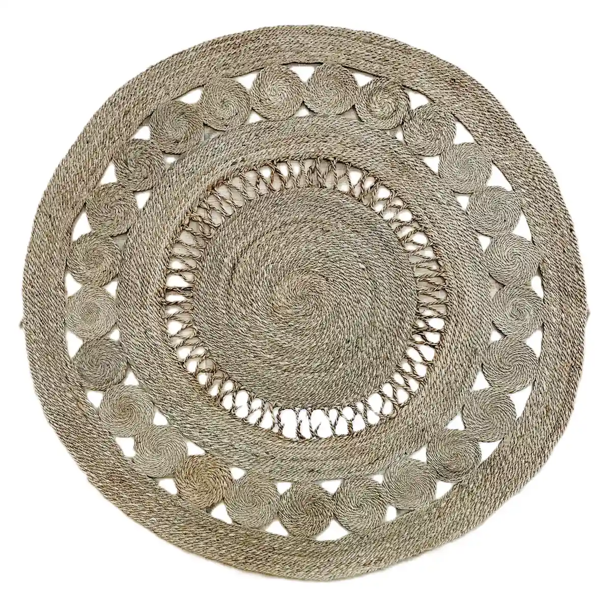 ALFOMBRA RIPLEY HOME CÍRCULOS 180 X 180 CM ROUND JUTE - 1