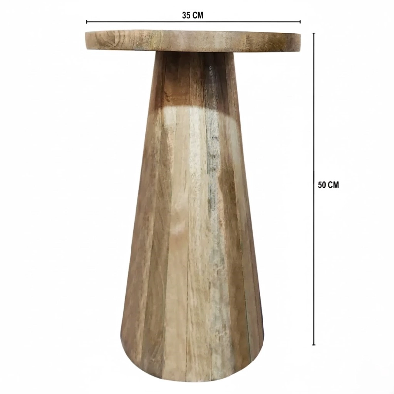 MESA DE APOYO MAISON LINETT MADERA 50CM NATURAL - 5