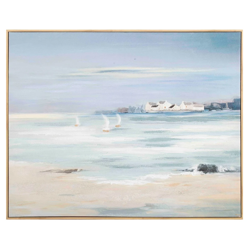 CUADRO RIPLEY HOME PLAYA 3 VELEROS MARINO 60 X 80 CM - 2