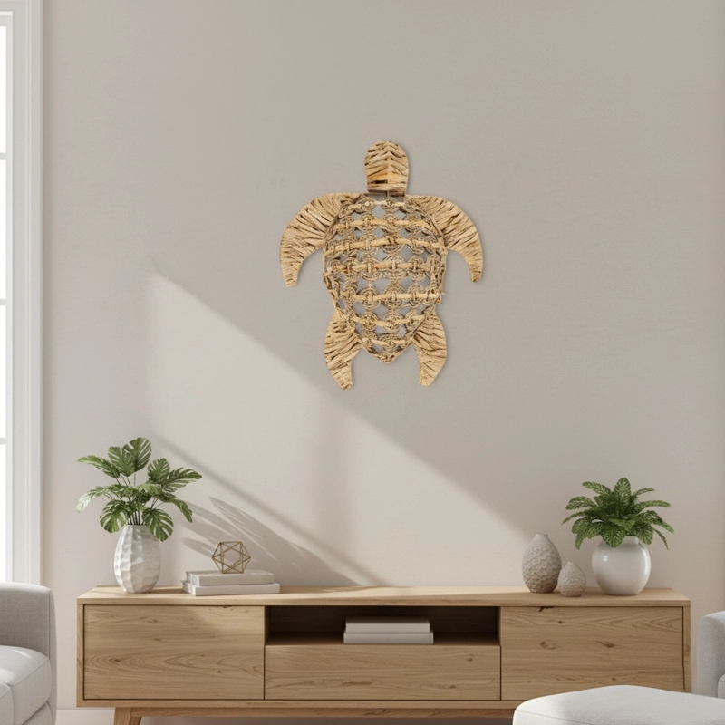 ESCULTURA RIPLEY HOME TORTUGA DE PARED MARINO 57 X 47 X 11 CM - 1