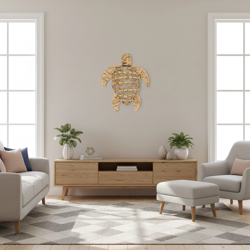 ESCULTURA RIPLEY HOME TORTUGA DE PARED MARINO 57 X 47 X 11 CM - 3
