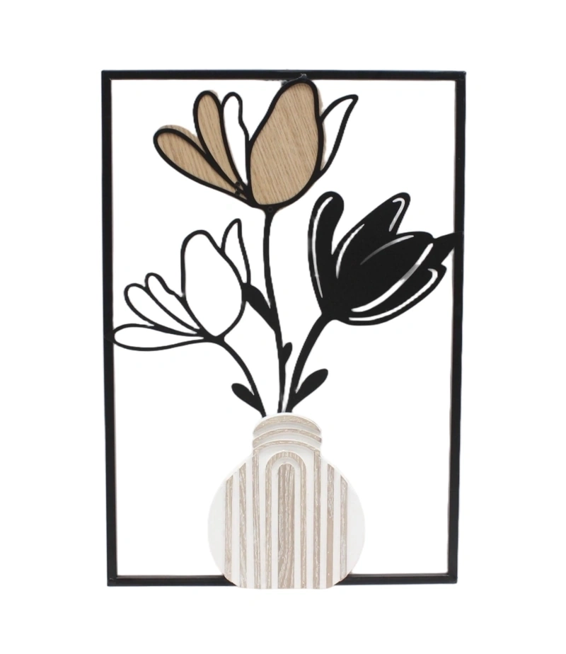 ESCULTURA LINEAS FLORERO 43CM - 2