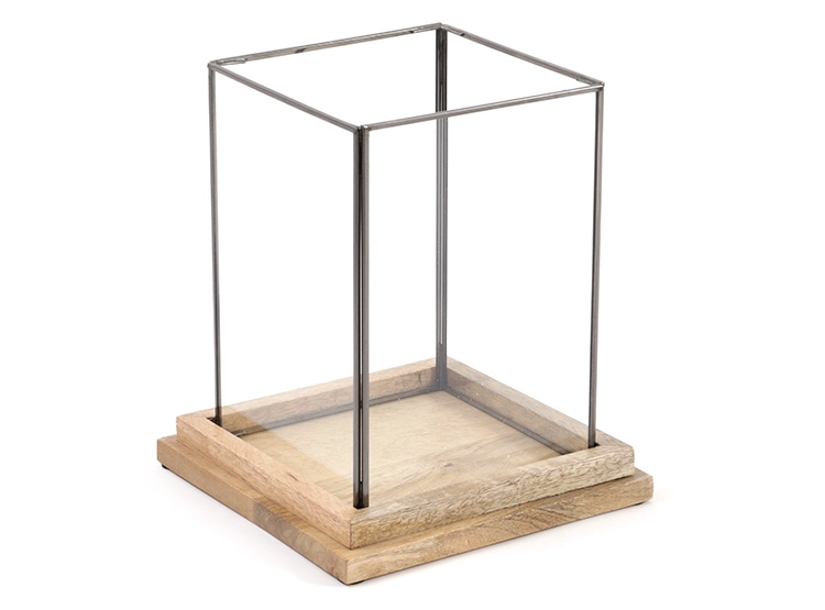 FAROL RIPLEY HOME MADERA METAL NEGRO 40CM - 1