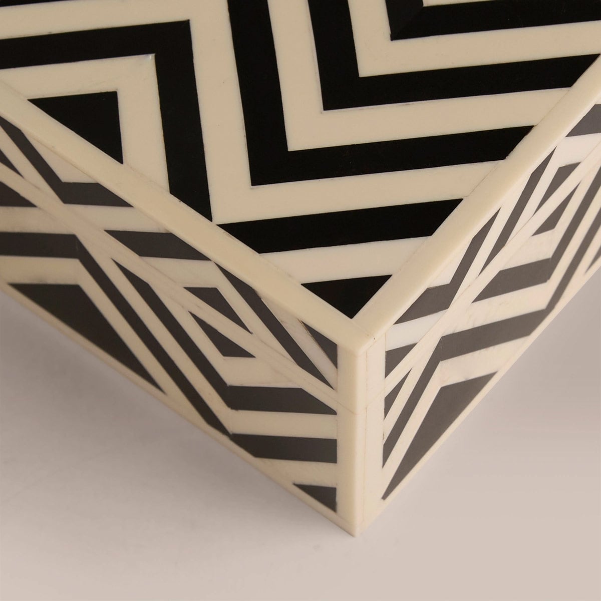 CAJA RIPLEY HOME RAYAS GEO NEGRA 15.5X10 CM NERO - 3
