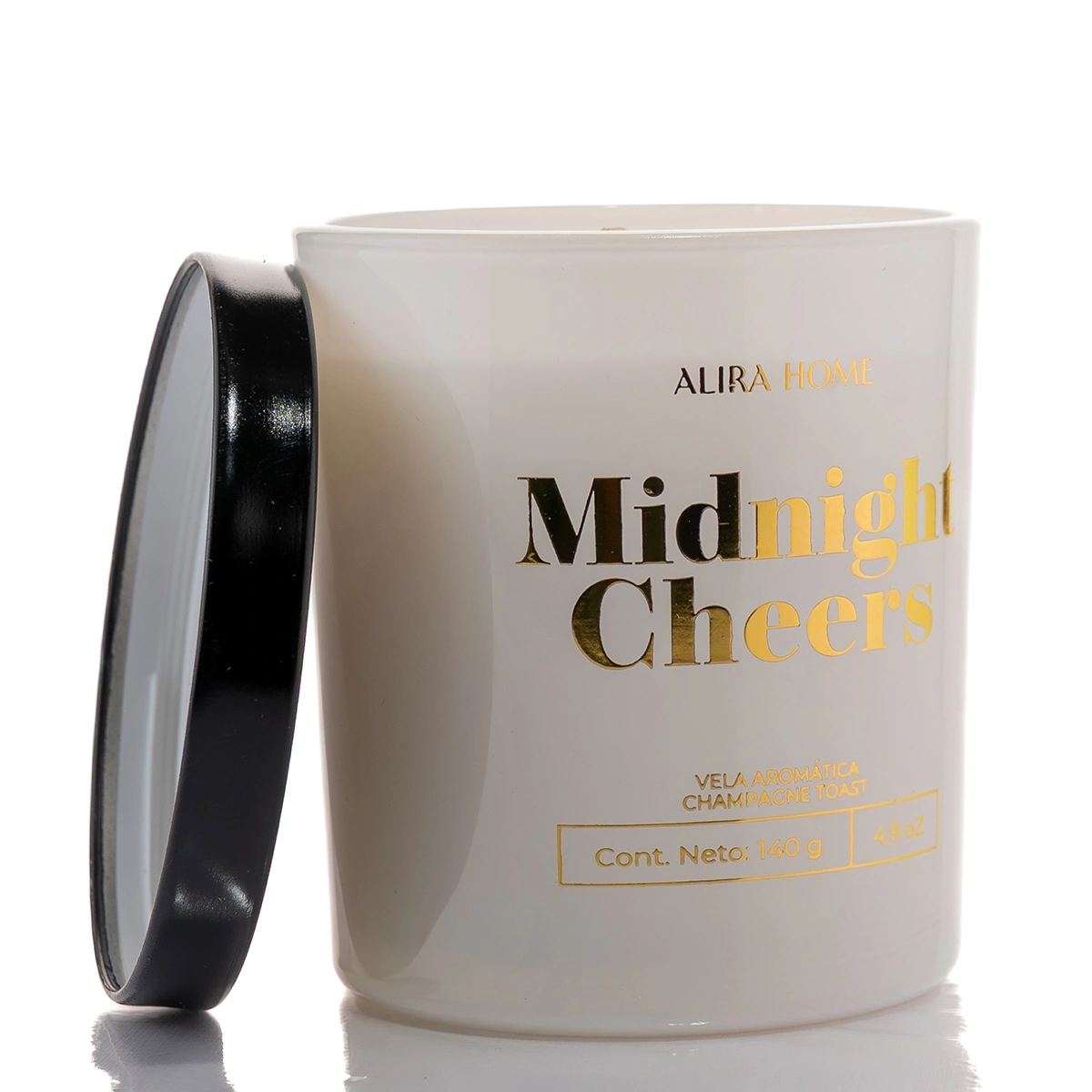 VELA AROMÁTICA ALIRA HOME CON CERA DE SOJA CHAMPAGNE TOAST - 4