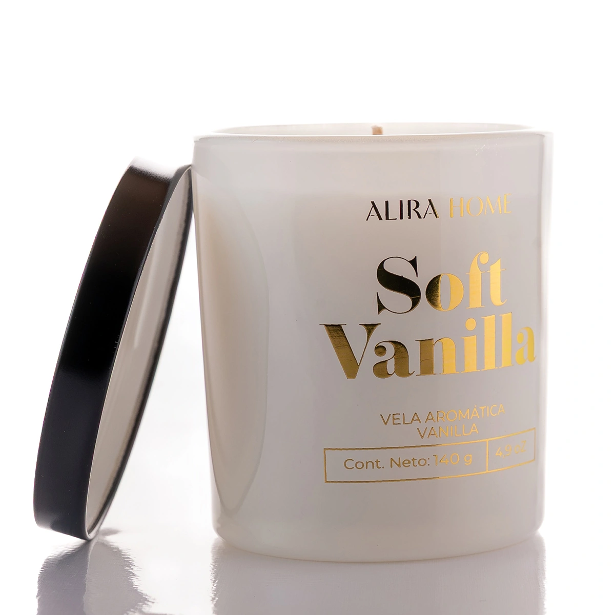 VELA AROMÁTICA ALIRA HOME CON CERA DE SOJA VANILLA - 3