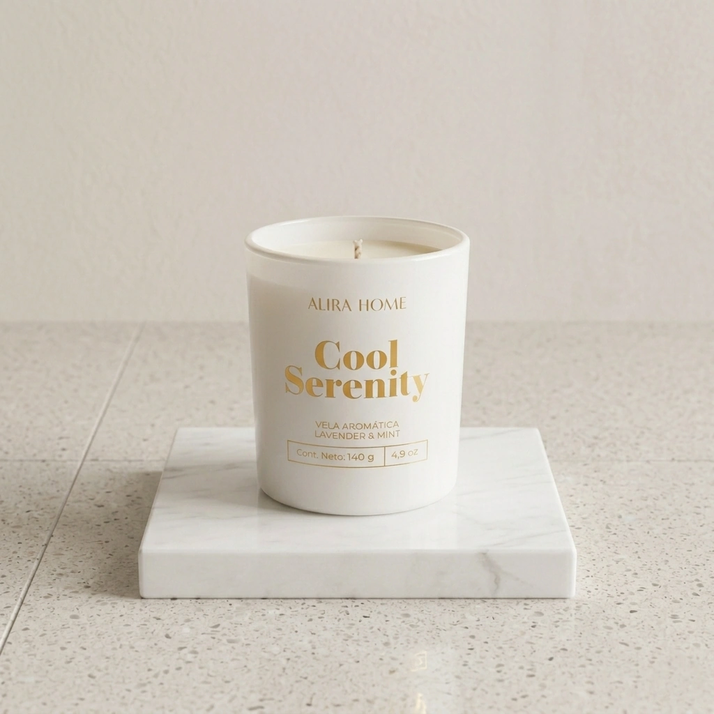 VELA AROMÁTICA ALIRA HOME CON CERA DE SOJA LAVENDER+MINT - 1