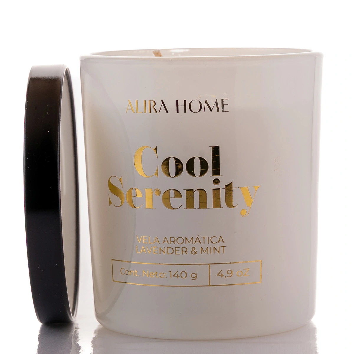 VELA AROMÁTICA ALIRA HOME CON CERA DE SOJA LAVENDER+MINT - 4