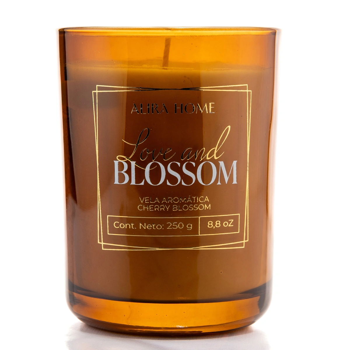 VELA AROMÁTICA CRISTAL ALIRA HOME CON CERA DE SOJA CHERRY BLOSSOM - 2
