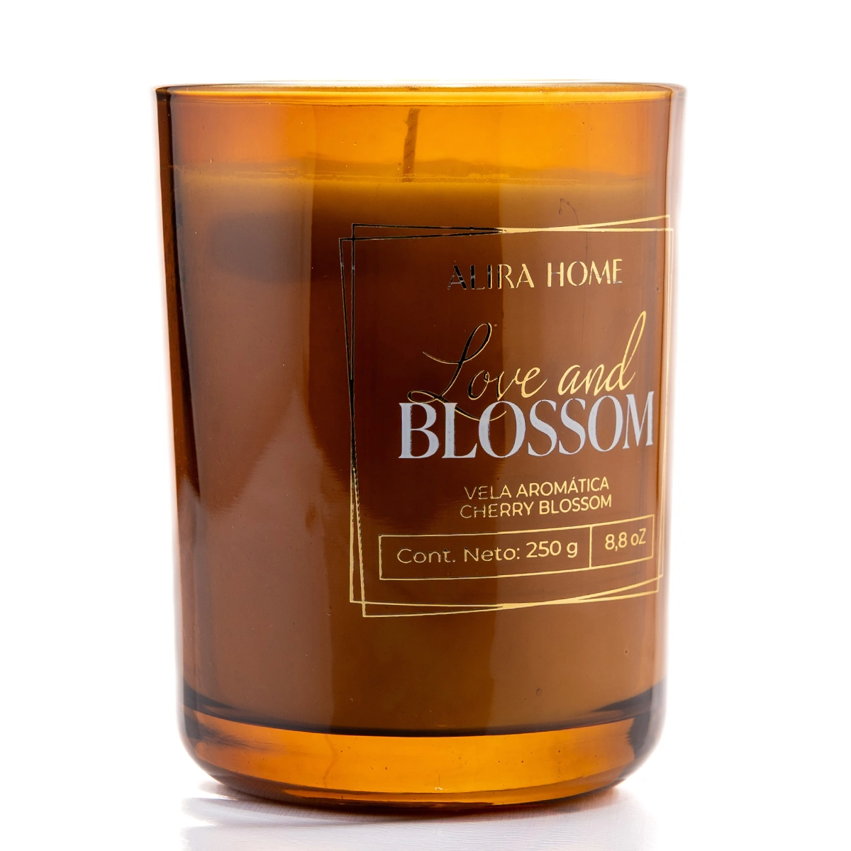 VELA AROMÁTICA CRISTAL ALIRA HOME CON CERA DE SOJA CHERRY BLOSSOM - 3