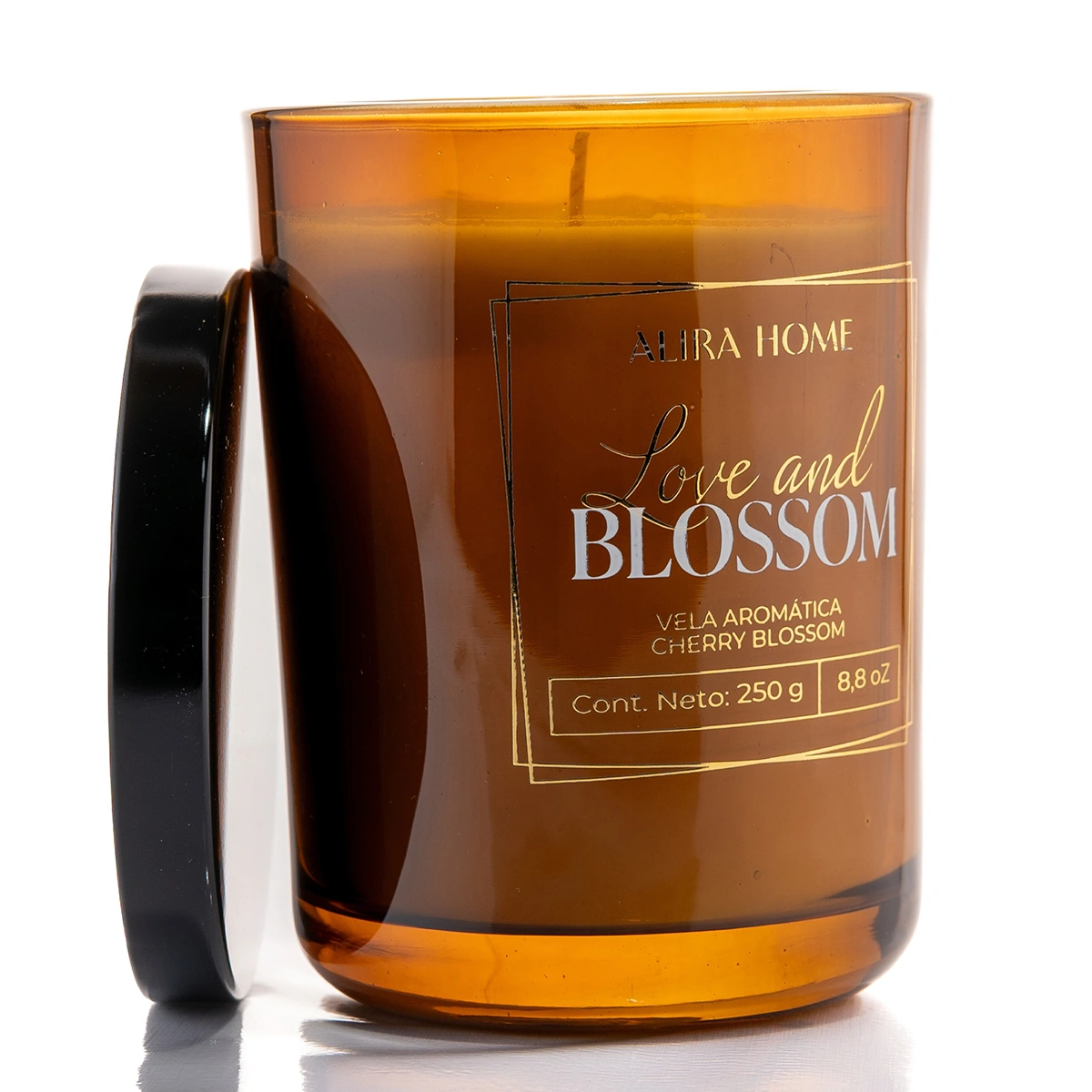 VELA AROMÁTICA CRISTAL ALIRA HOME CON CERA DE SOJA CHERRY BLOSSOM - 4