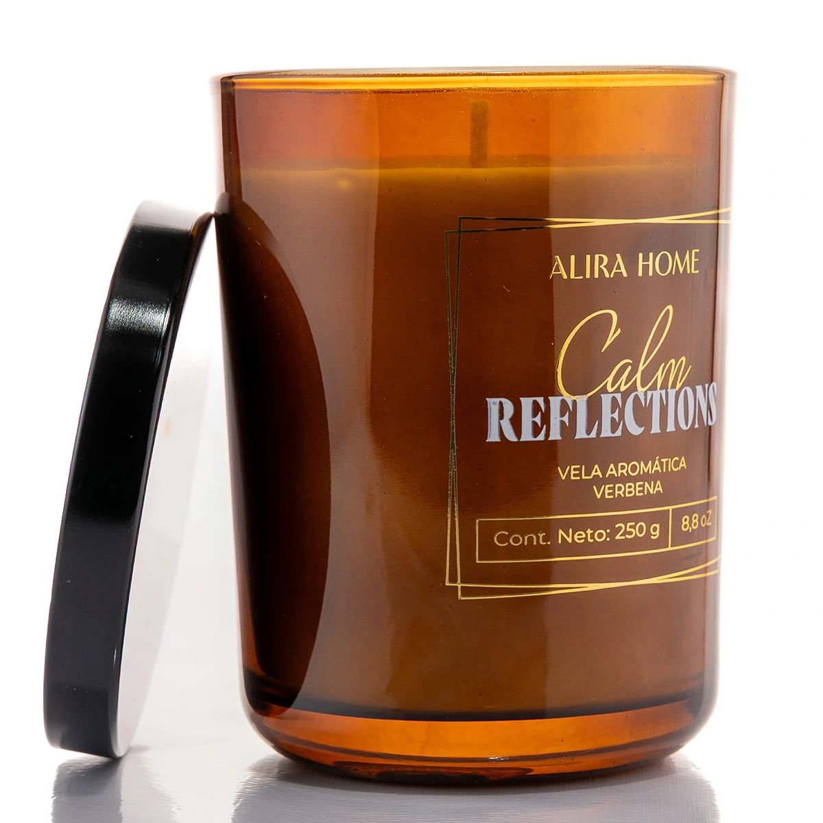 VELA AROMÁTICA CRISTAL ALIRA HOME CON CERA DE SOJA VERBENA - 4