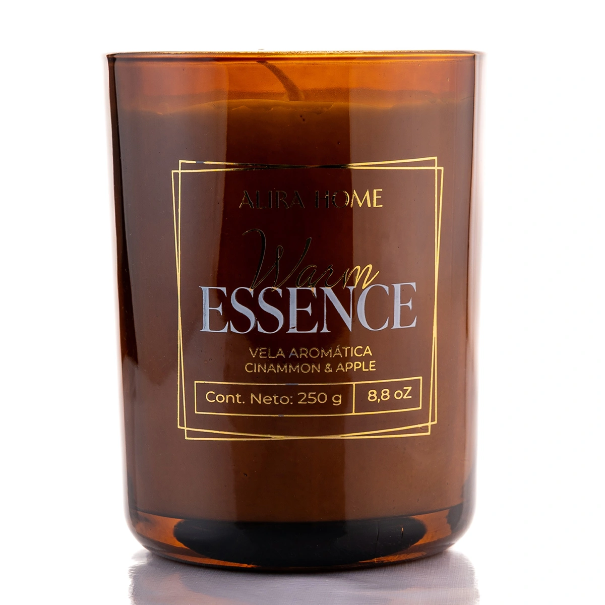 VELA AROMÁTICA CRISTAL ALIRA HOME CON CERA DE SOJA CINAMMON+APPLE - 2