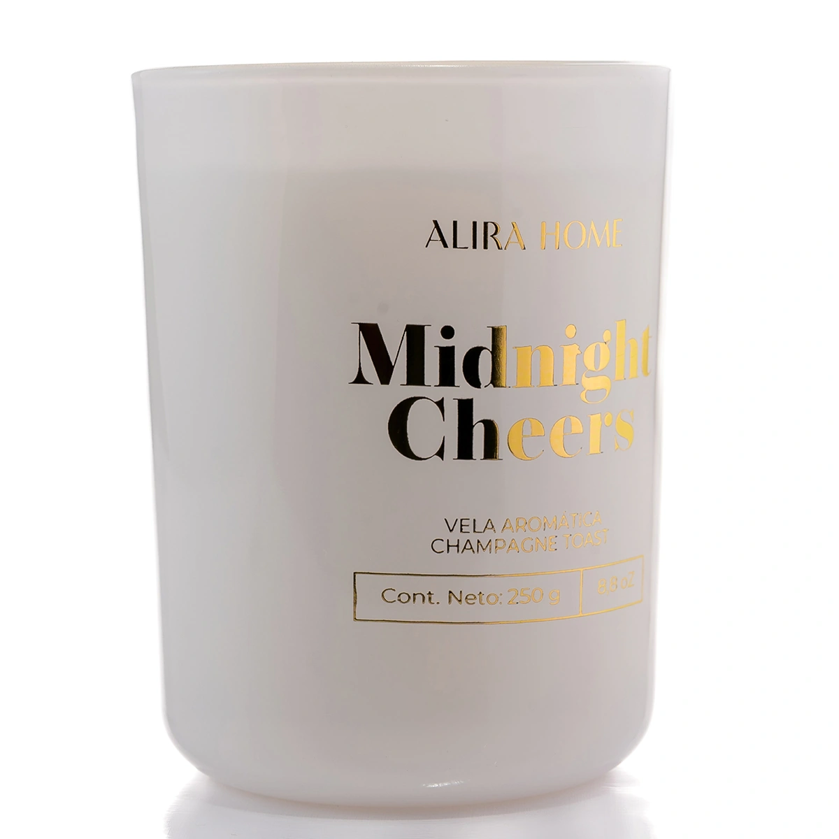 VELA AROMÁTICA CRISTAL ALIRA HOME CON CERA DE SOJA CHAMPAGNE TOAST - 3