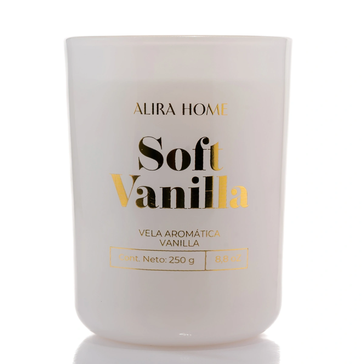 VELA AROMÁTICA CRISTAL ALIRA HOME CON CERA DE SOJA VANILLA - 2