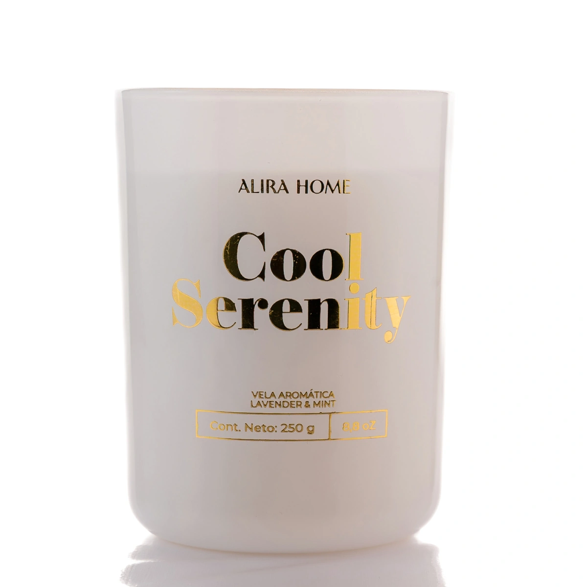 VELA AROMÁTICA CRISTAL ALIRA HOME CON CERA DE SOJA LAVENDER+MINT - 2