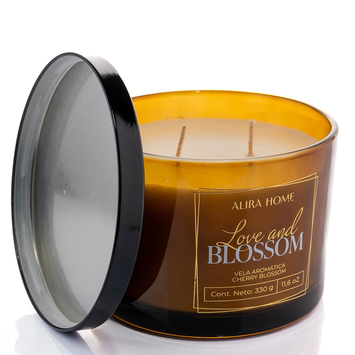 VELA AROMÁTICA ALIRA HOME CON CERA DE SOJA CHERRY BLOSSOM - 3