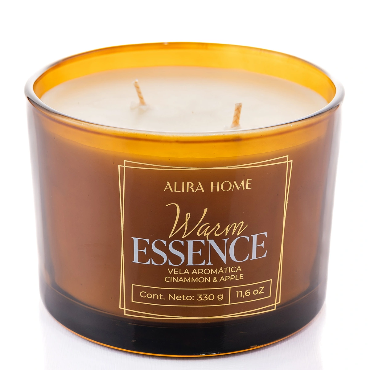 VELA AROMÁTICA ALIRA HOME CON CERA DE SOJA CINAMMON + APPLE - 2