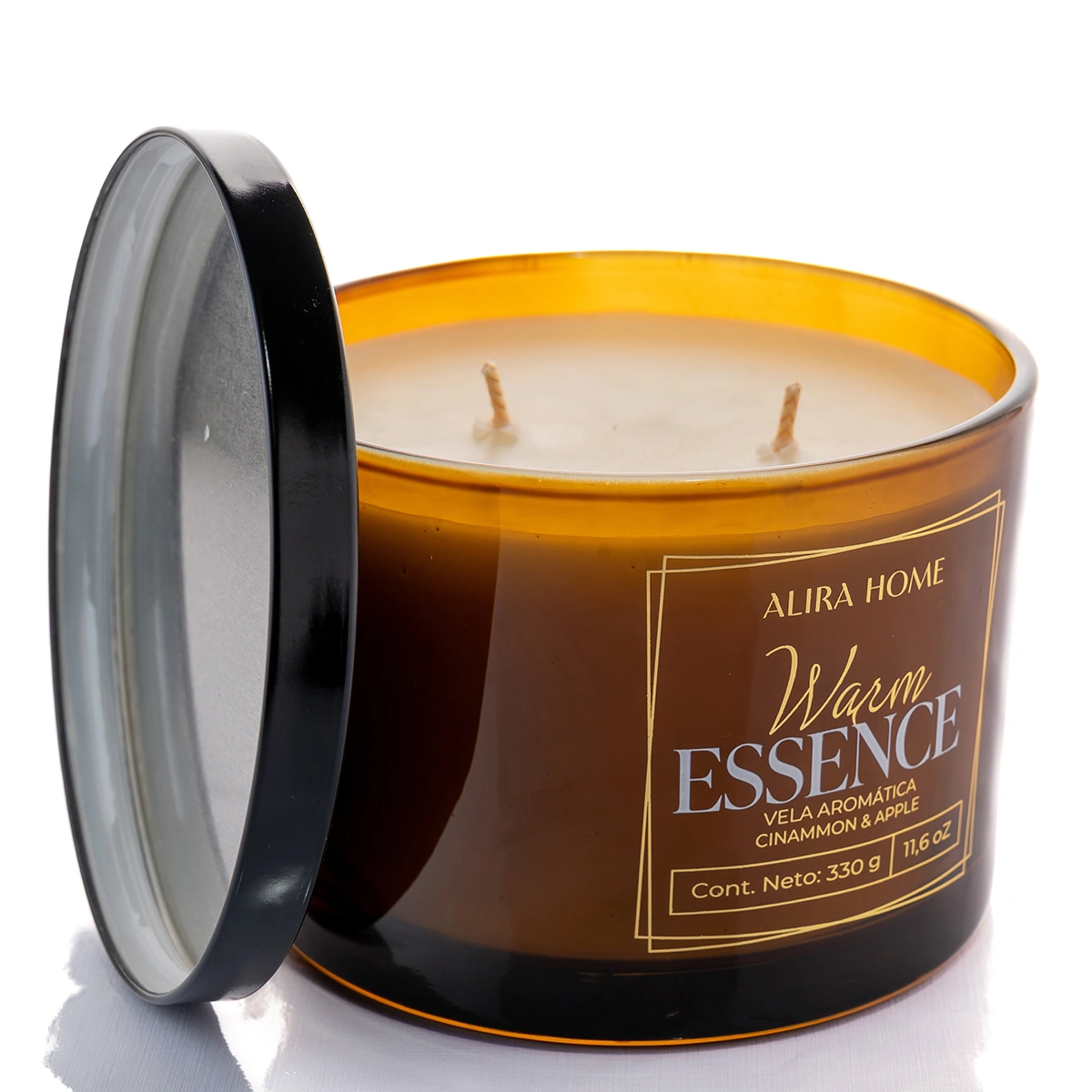 VELA AROMÁTICA ALIRA HOME CON CERA DE SOJA CINAMMON + APPLE - 3